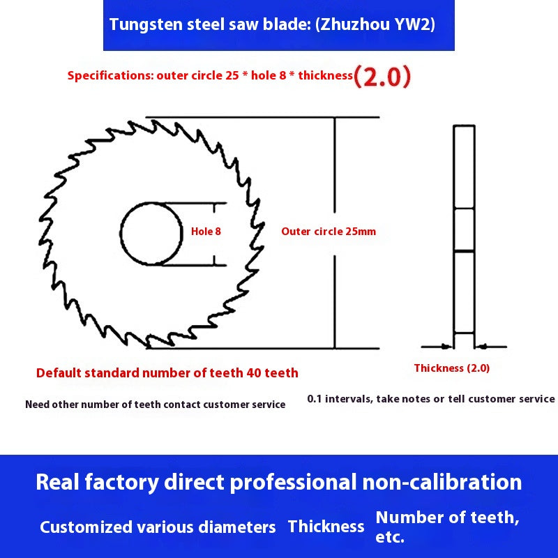 1142-Tungsten steel saw blade milling cutter ebony circular saw blade integral tungsten carbide saw blade outer diameter 20/30/40/60/80/100 Shandong Denso Pricision Tools Co.,Ltd.